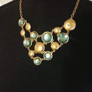 Gold & Green Statement Necklace